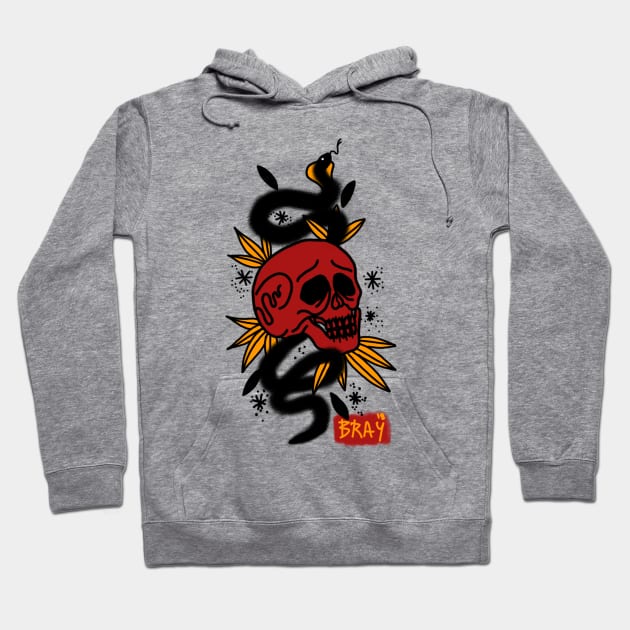 Crimson skull Hoodie by IAmBray